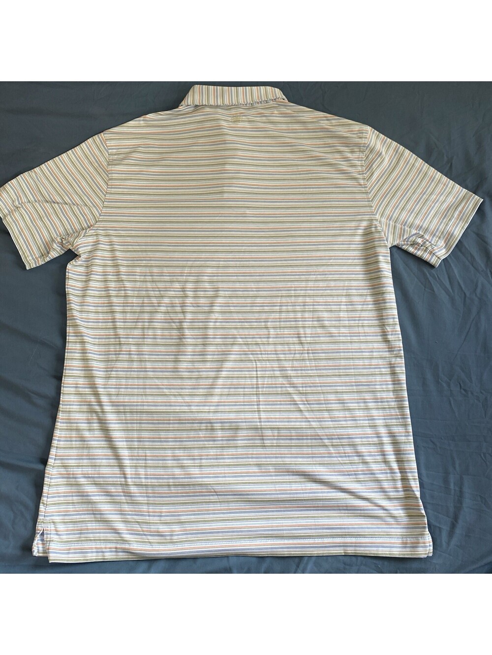 Peter Millar Crown Crafted Multicolor Striped Golf Polo Shirt - Size Large - Picture 5 of 10